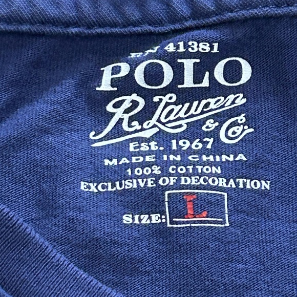 Polo Ralph Lauren Men’s Large V-Neck Tee Shirt - Picture 4 of 7